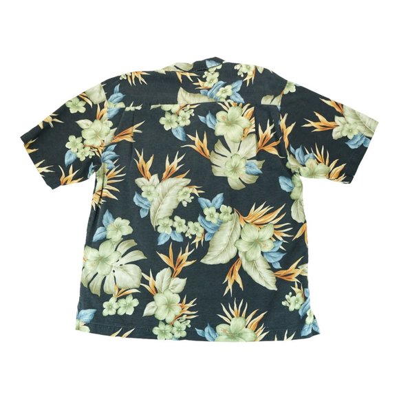 Caribbean Joe Hawaiian Shirt Mens XL Blue Linen Viscose Blend Button Up - Picture 4 of 4